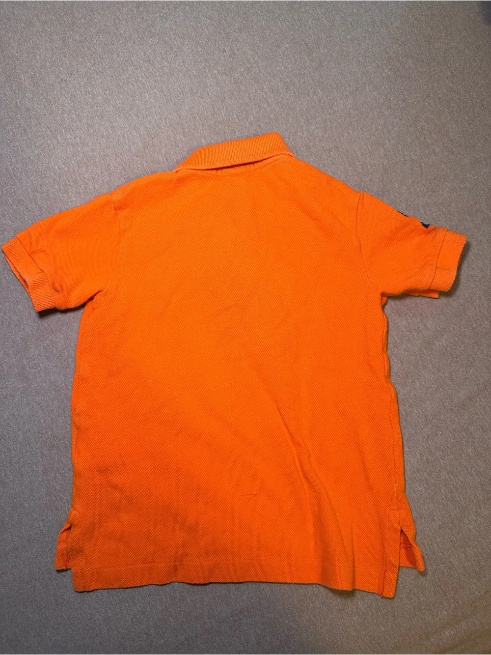 Polo by Ralph Lauren Bright Orange Polo with Navy Embroidery - Kids